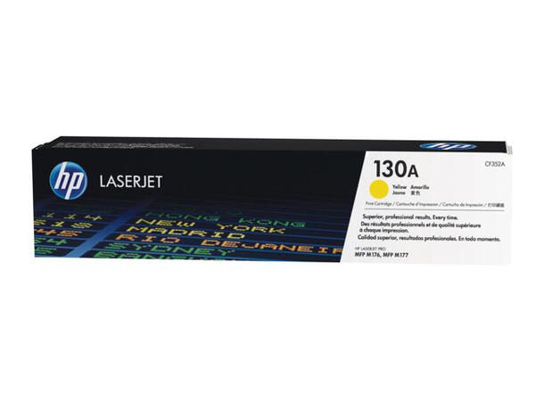 Toner HP 130A CF352A gul kapasitet 1000 sider v/5% dekk 